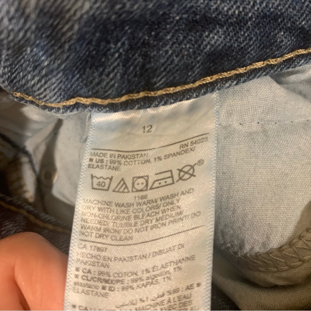 2 FOR $15 Old Navy O.G. Straight High-Rise Secret Slim Pockets Jeans Size 12 - Picture 8 of 9